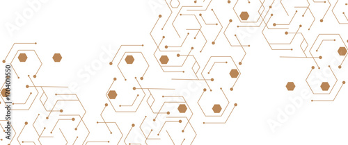 Vector futuristic abstract background technology with hexagonal shape pnj design..