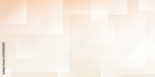 Golden rose abstract background with square shapes. Brown neutral gradient bg. Cream color backdrop with transparency lines. Vector illustration