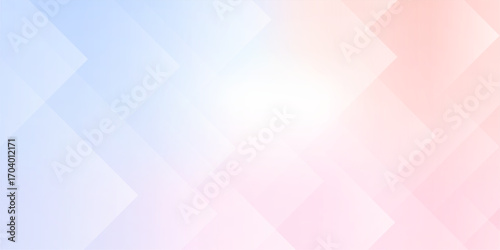 Pastel pink and blue blur backdrop with transparent shapes square. Light gradient vector banner. Background abstract purple sky. Soft blurred light bg. Pastel gradation water cover design