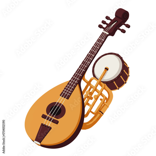 Mandolin, Banjo, and Trumpet:  A Trio of Vintage Musical Instruments