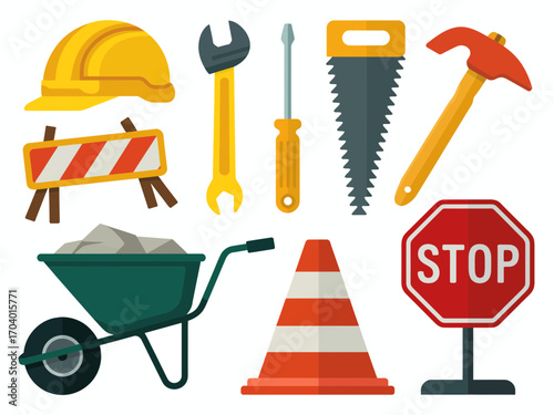 set of construction tools