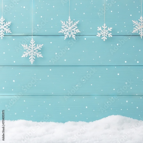 winter background with snowflakes