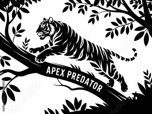 tiger on a tree