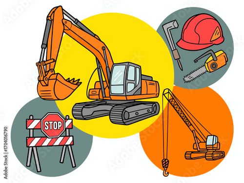 excavator and shovel