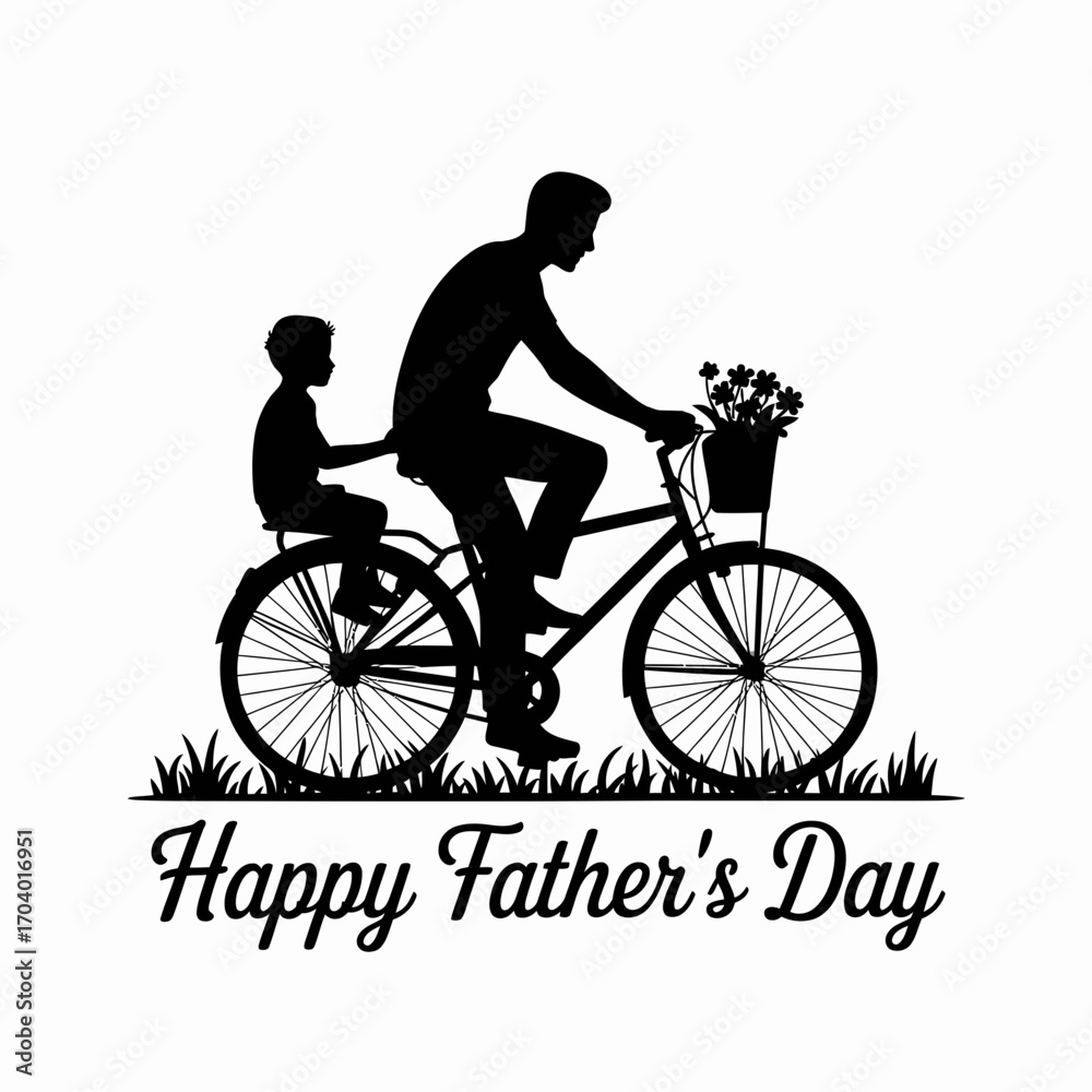 Obraz premium silhouette of a man riding a bike