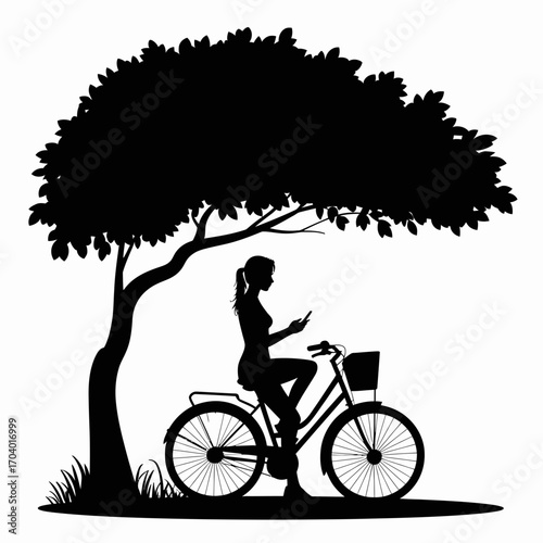silhouette of a biker