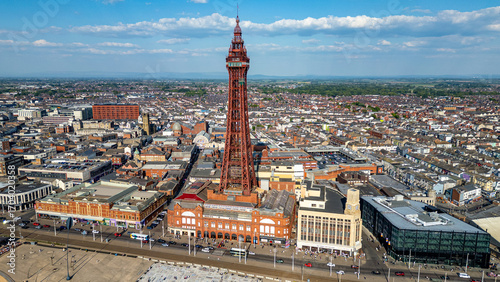 Blackpool Tower and Cityscape Aerial View