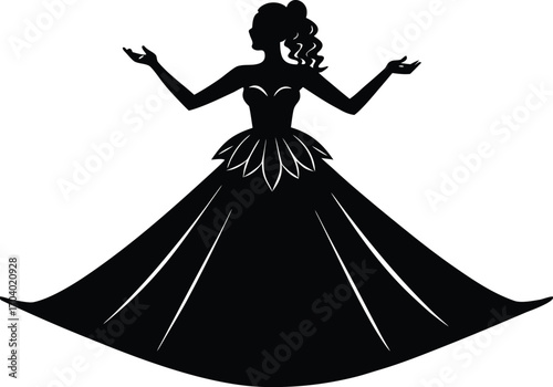  Opera Singer Silhouette vector
