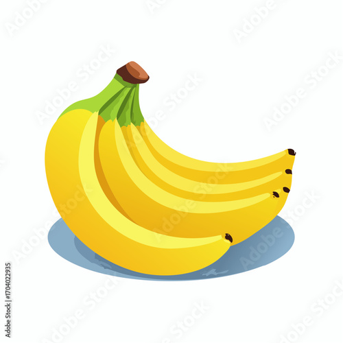 Bunch of Ripe Yellow Bananas on a Blue Surface