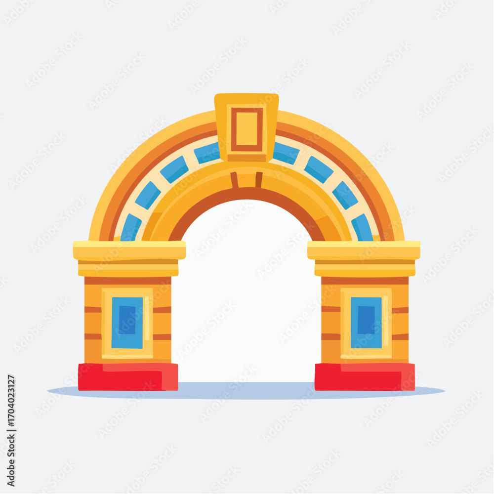 Fototapeta premium Yellow Archway With Blue Accents