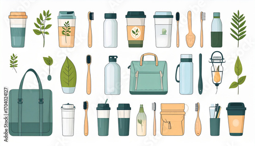 Eco Lifestyle Essentials Icons
