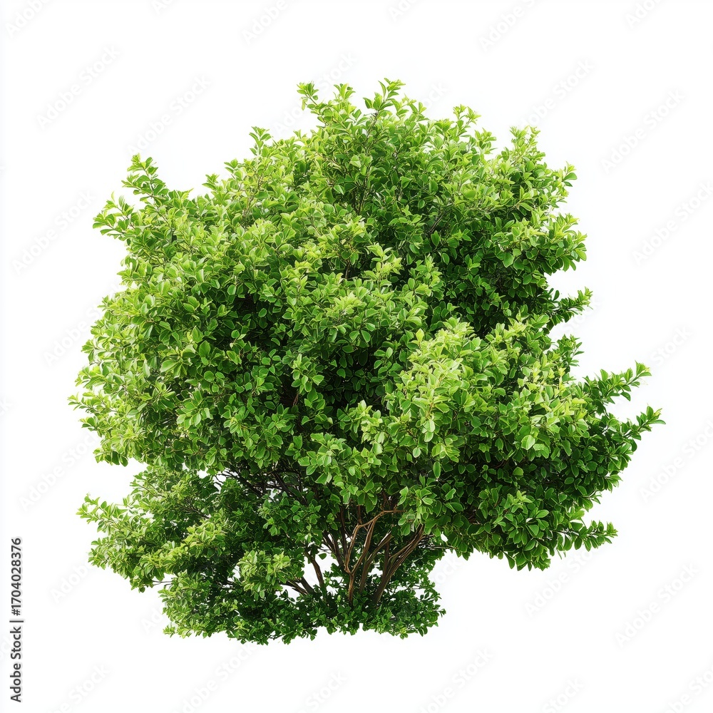 Obraz premium Vibrant Lush Green Bush , isolated on white background png