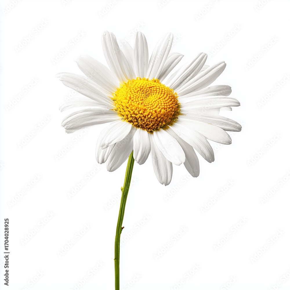 Fototapeta premium Delicate White Daisy Blossom , isolated on white background png