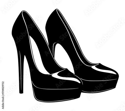 High Heel Shoes Silhouette, High Heel SVG, Shoes SVG, Fashion SVG, Stiletto SVG