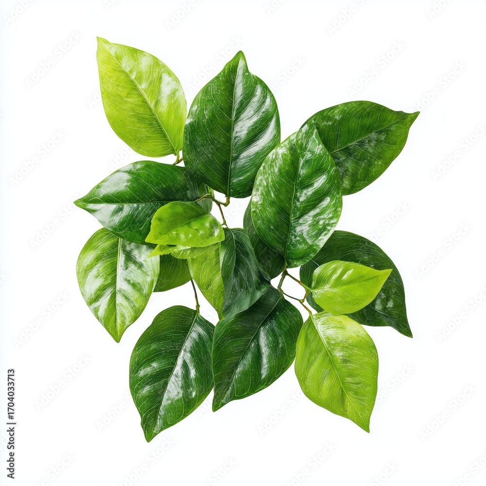 Obraz premium Stunning Green Leaves Arrangement , isolated on white background png