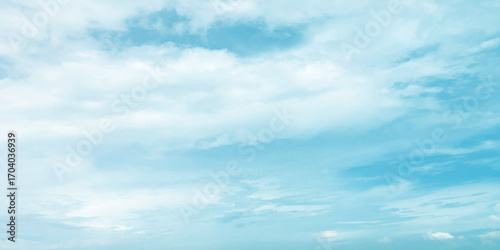 Blue daylight natural fresh clouds fluffy panorama atmosphere love canvas white background image surface splashed wallpaper.