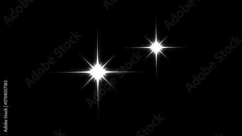 Wallpaper Mural Blinking retro vector stars and shining dots with twinkling night sky animation, glowing sparkle light doodle style, seamless 4K loop starry background with alpha channel. Torontodigital.ca