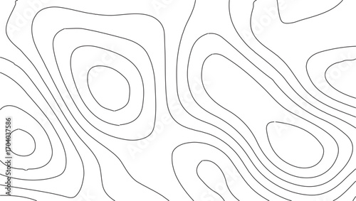 Topography map line art seamless vector illustration with abstract elevation contour patterns, perfect for hiking trails, trekking posters, camping themes, outdoor exploration, travel adventure design