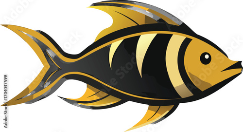 vector illustration of a fish