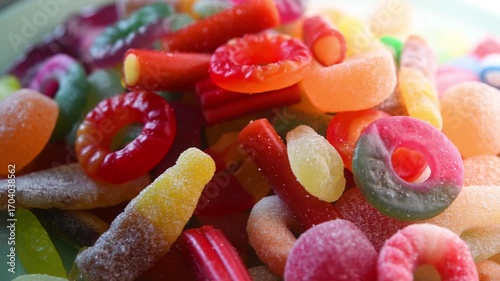 colorful candies  on plate