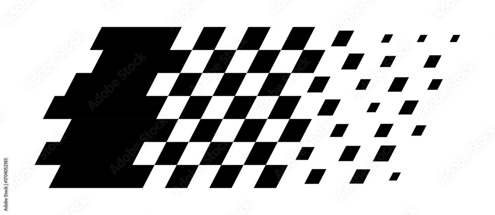 Obraz premium Vector set of racing cars, race car stripes, checkered flags, finish line, motocross labels, dynamic lines, motorsport speed designs for banners, posters, and t-shirts.