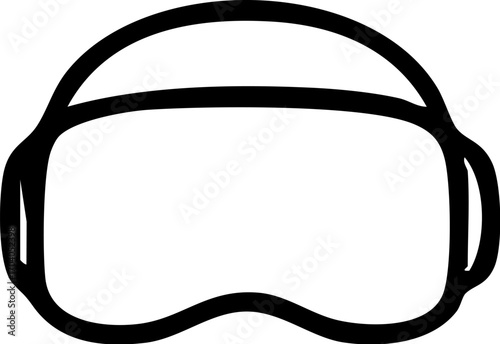 Simple Outline of VR Headset.