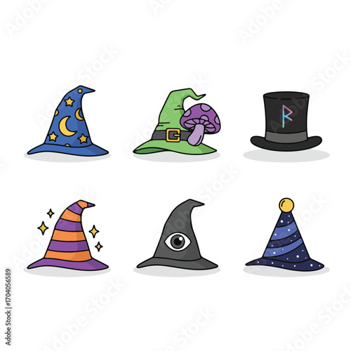 Vector icon of a cute magic hat