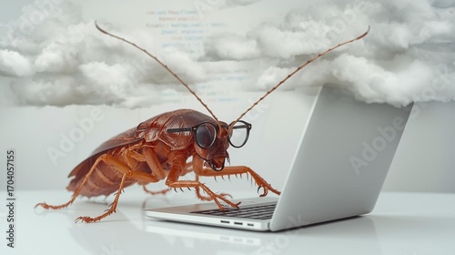 a literal bug on the computer