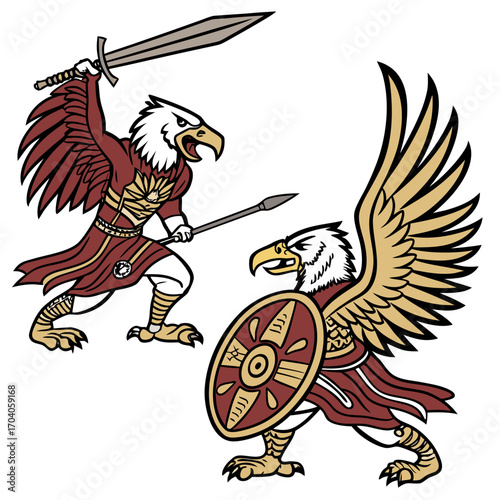 Griffin Warriors Coloring Pages Legendary