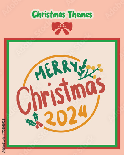 Cute Christmas lettering vector stickers perfect for holiday packaging, card making, and DIY projects