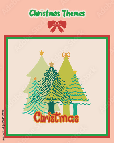 Cute Christmas lettering vector stickers perfect for holiday packaging, card making, and DIY projects