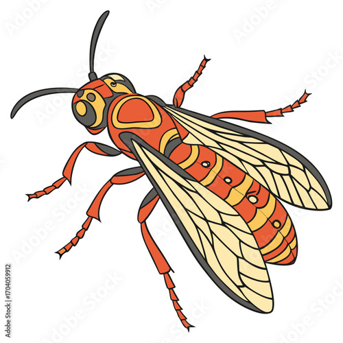 Stylized wasp illustration