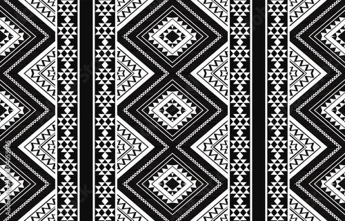 Ethnic abstract ikat art. Aztec ornament print. geometric ethnic pattern seamless  color oriental.  Design for background ,curtain, carpet, wallpaper, clothing, wrapping, Batik, vector illustration.