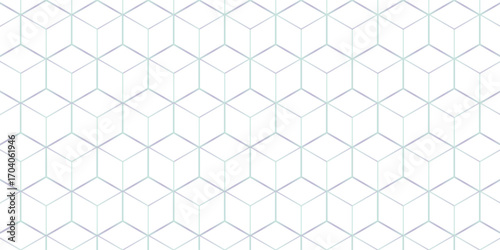 Vector cubic background with seamless geometric pattern. Abstract minimal blank cube. Modern mosaic and grid pattern.