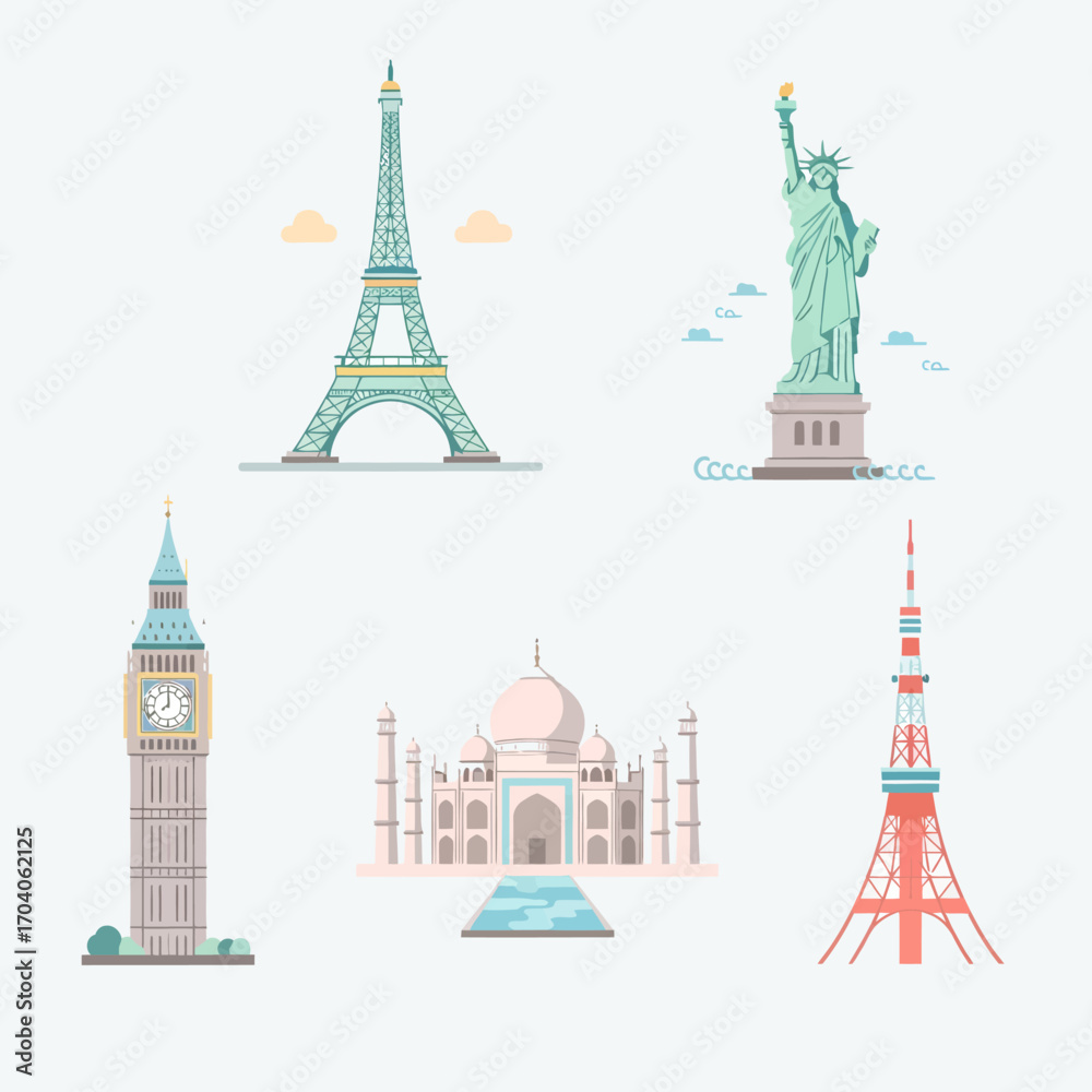 Obraz premium eiffel tower vector