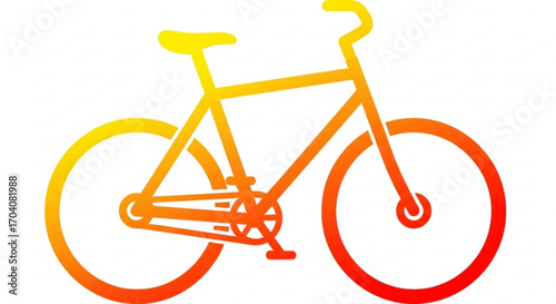 Gradient bicycle vector illustration simple bike icon or logo design sport, travel, and transportation concept healthy lifestyle