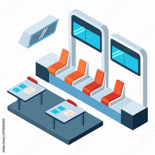 Modern airport lounge seating area modern interior