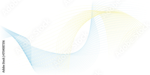 banner backgrond,blue and yellow line wave effect abstarct backgrounnd line. vector background illustration eps10