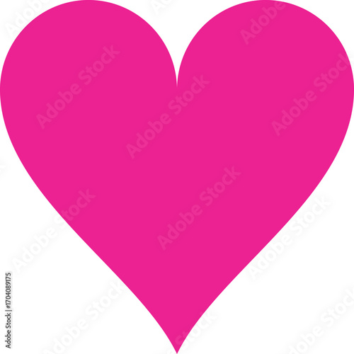 Abstract heart shape with swirls and dots isolated on white background