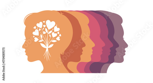 Embrace your inner world with a blooming heart, fostering growth and connection through diverse perspectives