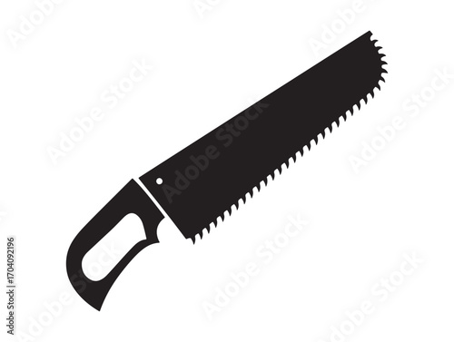 A hand saw silhouette. 