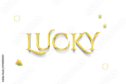 Lucky transparent 3d text style