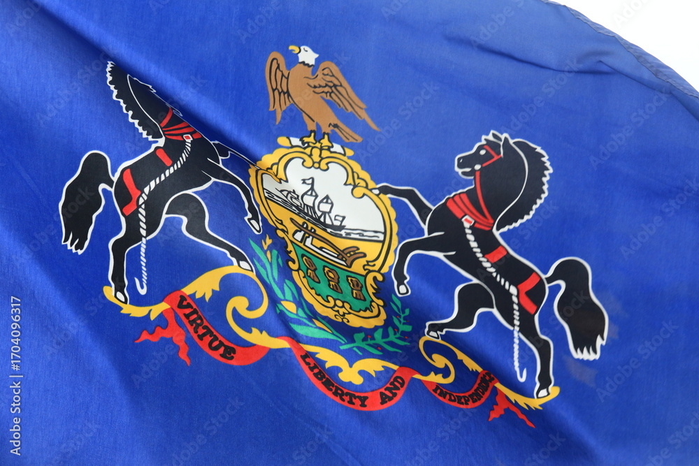 Obraz premium Official flag of the State of Pennsylvania