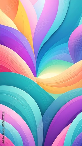 Abstract swirl of vibrant colors