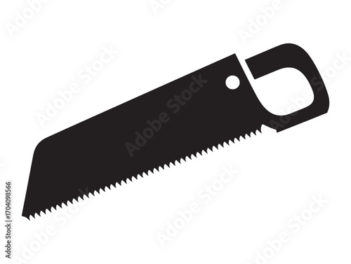 A hand saw silhouette. 