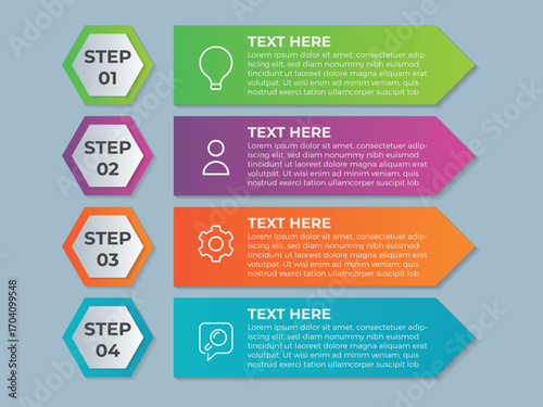 Vector infographic label template with icons. 4 options or steps. Infographics for business concept. Can be used for info graphics, flow charts, presentations, web sites, banners, printed materials.