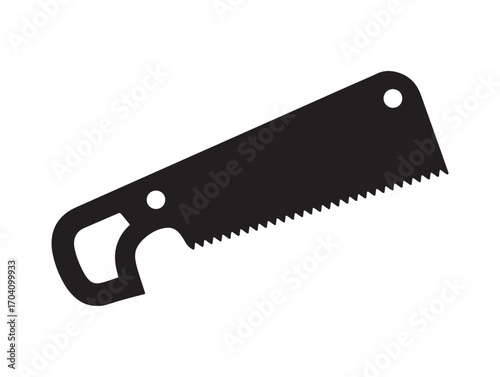 A hand saw silhouette. 