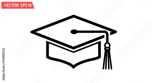 Graduation cap icon, symbolizing academic achievement, educational milestones, and the pursuit of knowledge and higher learning