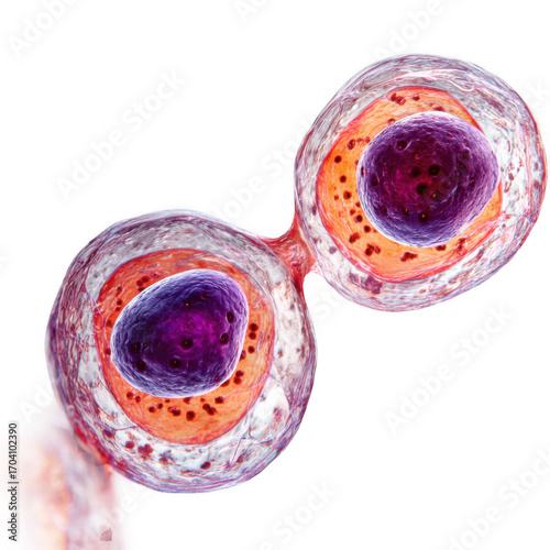  Detailed microscopic view of induced pluripotent haematopoiesis stem cells [Transparent Background PNG]