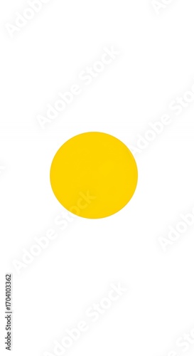 Simple Yellow Circle on White Background Minimalist Design Element Graphic Icon Illustration